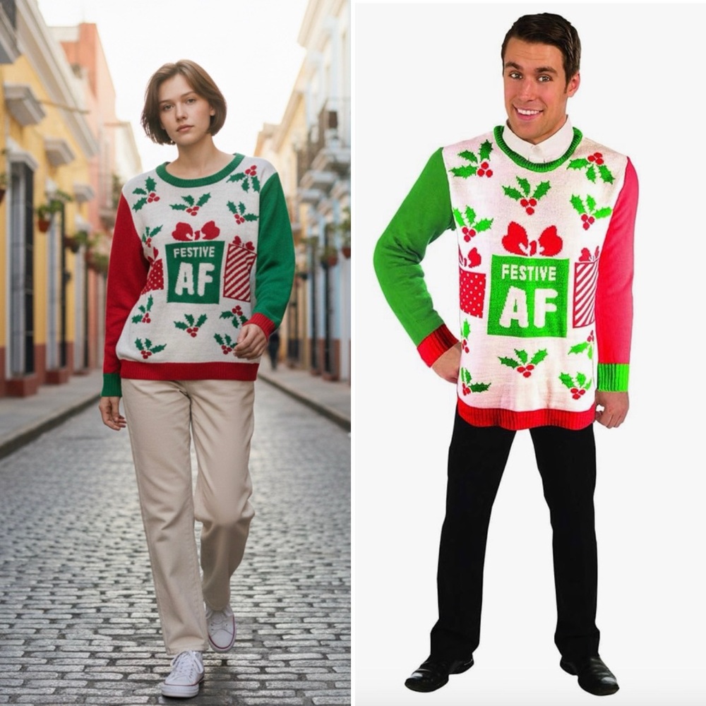 Ugly Christmas Sweater Forum Novelties Inc. Size Large